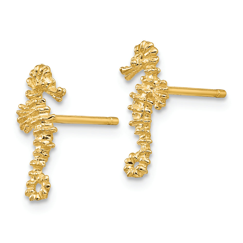 FJC Finejewelers 14k Yellow Gold Mini Seahorse Post Earrings