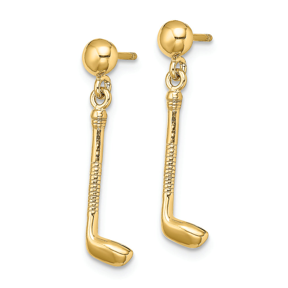 FJC Finejewelers 14k Yellow Gold Golf Club Dangle Earrings