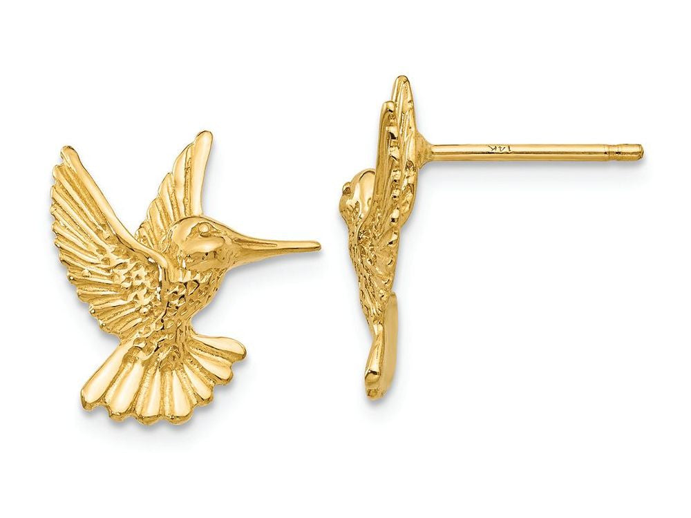 FJC Finejewelers 14k Yellow Gold Hummingbird Post Earrings