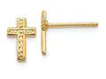 FJC Finejewelers 14k Yellow Gold Polished Cross Post Earrings