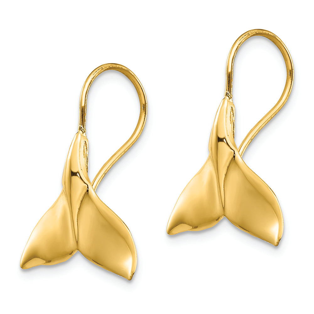 FJC Finejewelers 14k Yellow Gold Whale Tail Wire Earrings