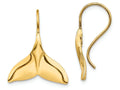 FJC Finejewelers 14k Yellow Gold Whale Tail Wire Earrings
