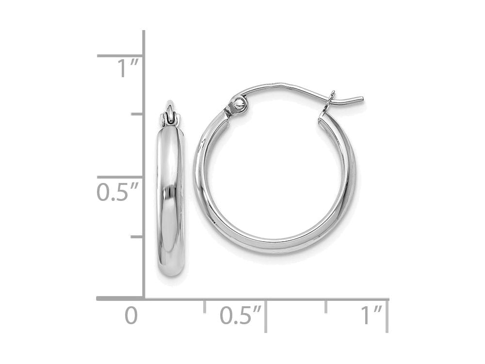 FJC Finejewelers 14k White Gold Polished Hoop Earring