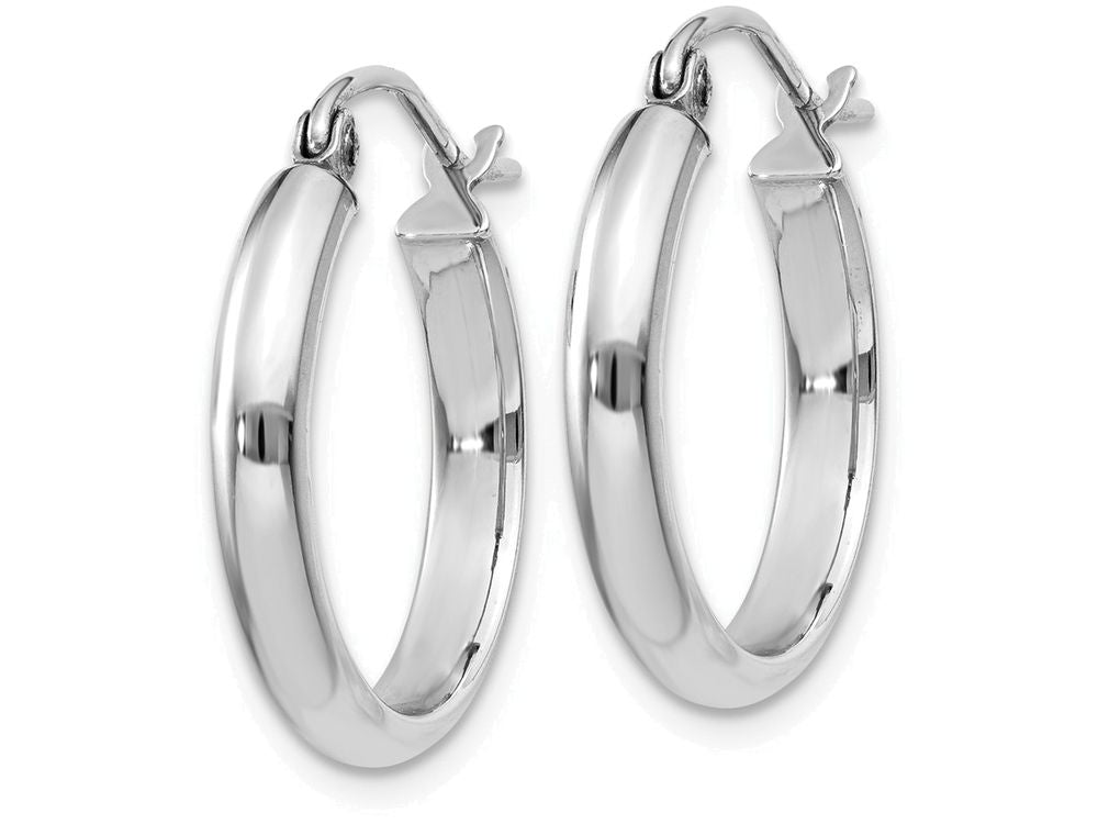FJC Finejewelers 14k White Gold Polished Hoop Earring