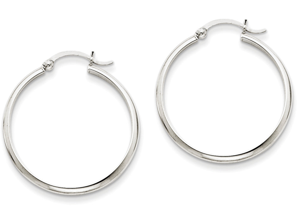 FJC Finejewelers 14k White Gold Polished Hoop Earring