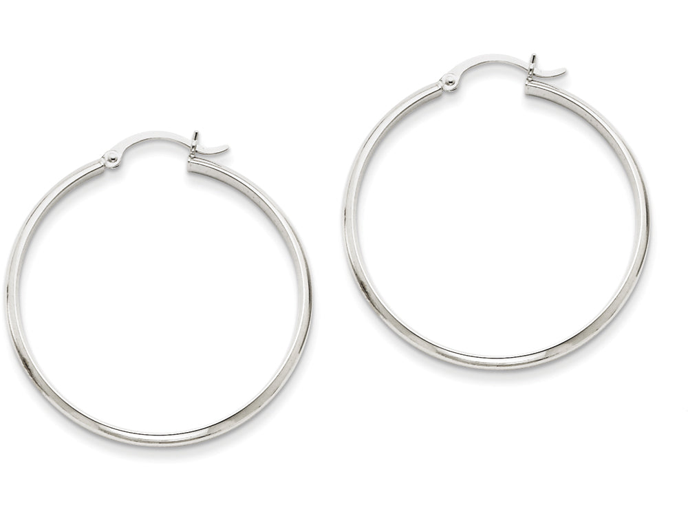 FJC Finejewelers 14k White Gold Polished Hoop Earring