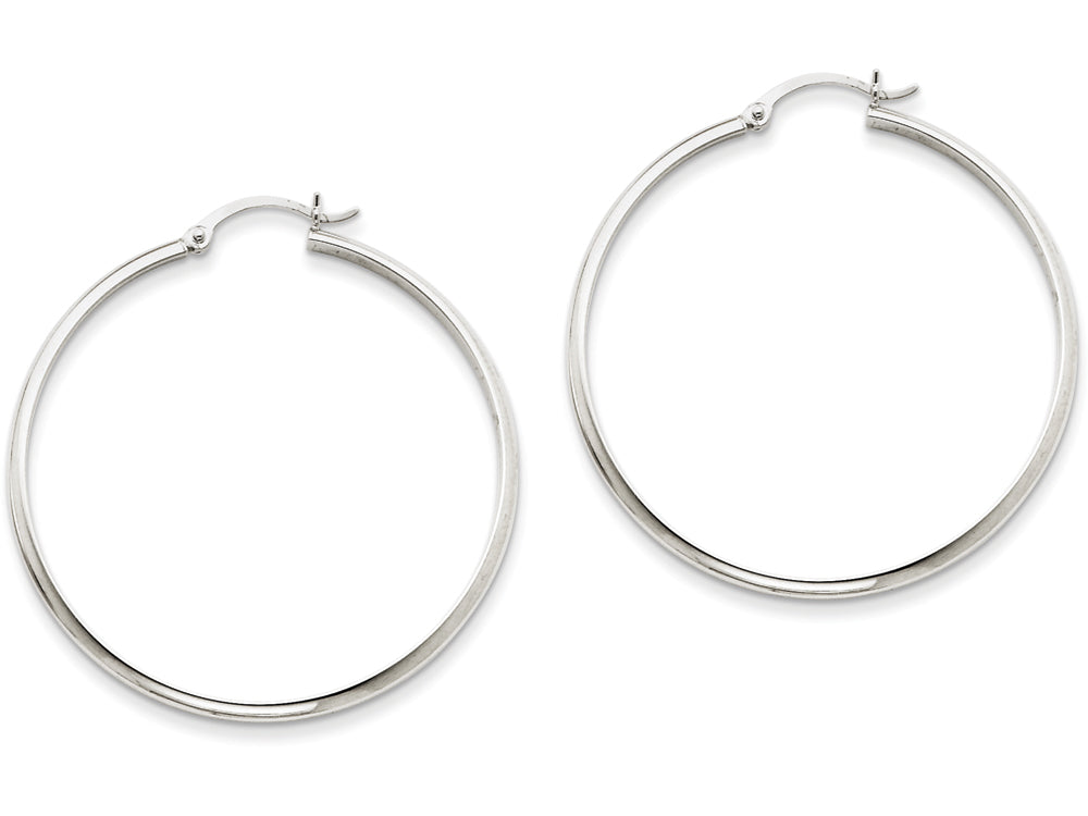 FJC Finejewelers 14k White Gold Polished Hoop Earring