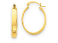 FJC Finejewelers 14k Yellow Gold Lightweight Oval Hoop Earrings