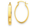 FJC Finejewelers 14k Yellow Gold Lightweight Oval Hoop Earrings