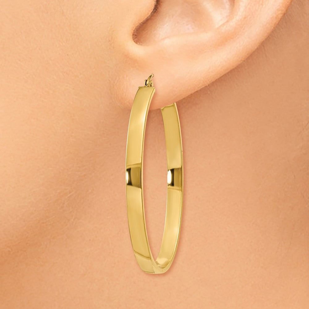 FJC Finejewelers 14k Yellow Gold Lightweight Oval Hoop Earrings
