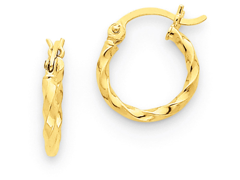 FJC Finejewelers 14k Yellow Gold Twist Polished Hoop Earring