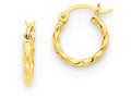 FJC Finejewelers 14k Yellow Gold Twist Polished Hoop Earring