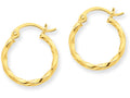 FJC Finejewelers 14k Yellow Gold Twist Polished Hoop Earring