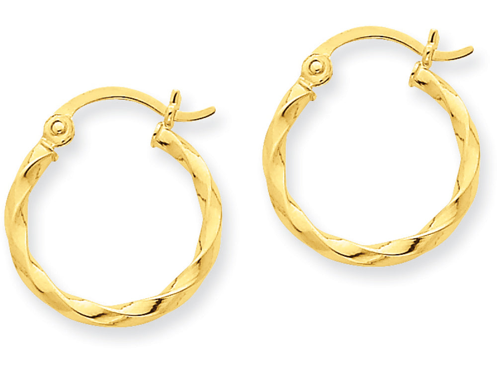 FJC Finejewelers 14k Yellow Gold Twist Polished Hoop Earring