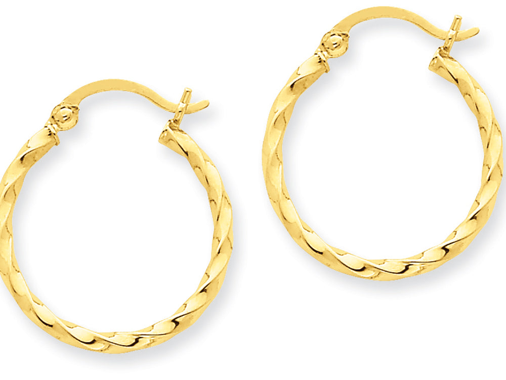 FJC Finejewelers 14k Yellow Gold Twist Polished Hoop Earring