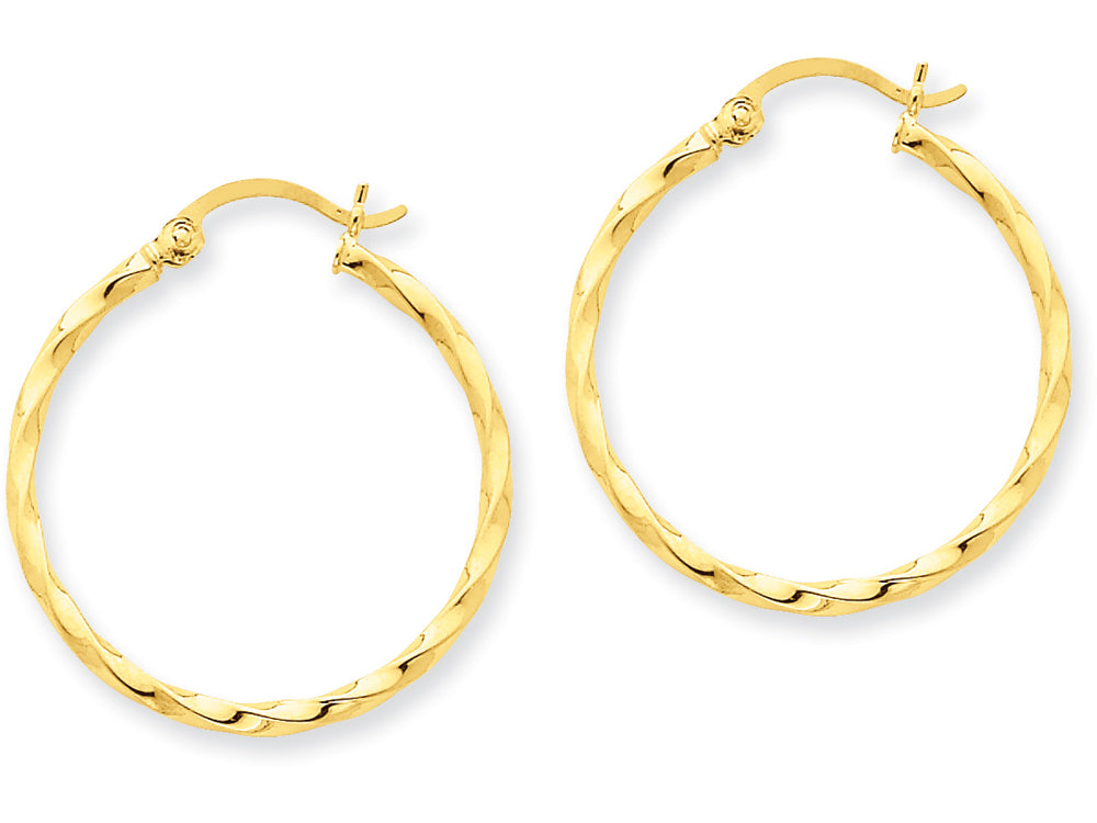 FJC Finejewelers 14k Yellow Gold Twist Polished Hoop Earring