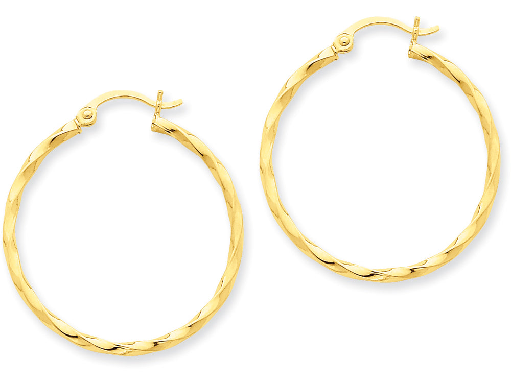 FJC Finejewelers 14k Yellow Gold Twist Polished Hoop Earring