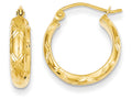 FJC Finejewelers 14k Yellow Gold Bright Cut Polished Hoop Earring