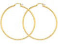 FJC Finejewelers 14k Yellow Gold Bright-cut 2mm Round Tube Hoop Earrings