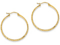 FJC Finejewelers 14k Yellow Gold Bright-cut 2.8x30mm Hollow Hoop Earrings