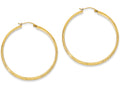 FJC Finejewelers 14k Yellow Gold Bright-cut 3.5x46mm Hollow Hoop Earrings