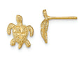 FJC Finejewelers 14k Yellow Gold Polished Bright Cut Sea Turtle Post Earrings