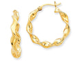 FJC Finejewelers 14k Yellow Gold 4.00mm Twisted Hoop Earrings