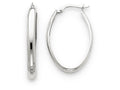 FJC Finejewelers 14k White Gold Polished 3.5mm Oval Hoop Earrings