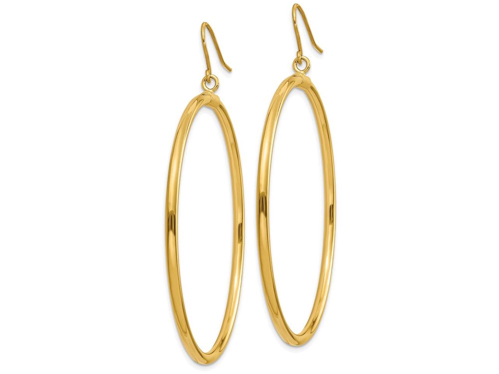FJC Finejewelers 14k Yellow Gold Tube Hoop Dangle Earrings