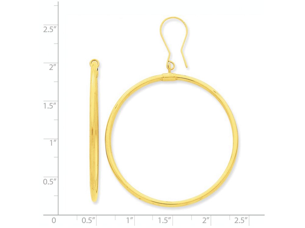 FJC Finejewelers 14k Yellow Gold Tube Hoop Dangle Earrings