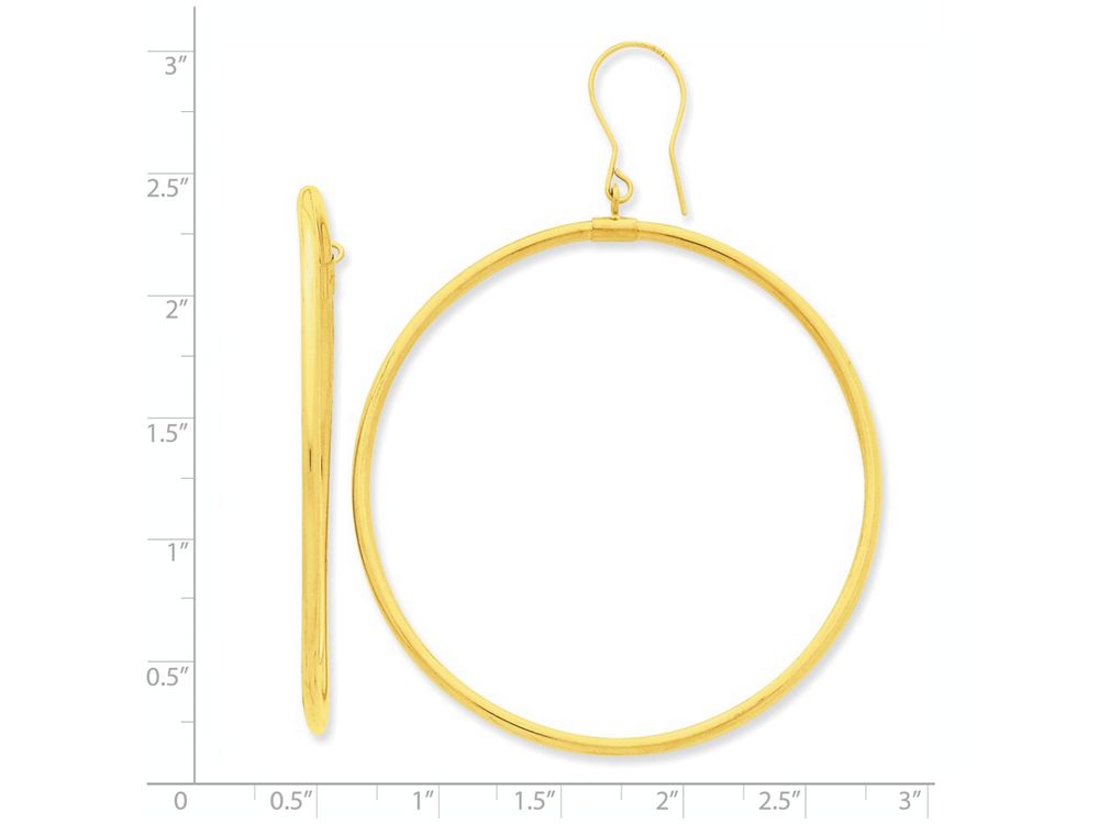 FJC Finejewelers 14k Yellow Gold Tube Hoop Dangle Earrings