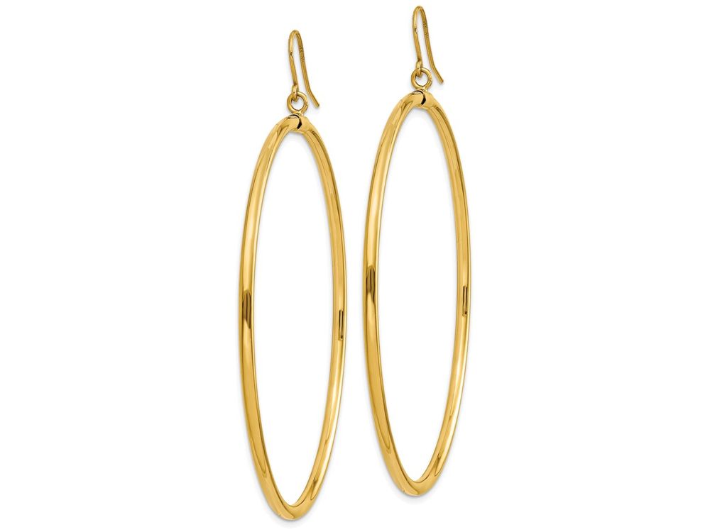 FJC Finejewelers 14k Yellow Gold Tube Hoop Dangle Earrings