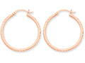 FJC Finejewelers 14k Rose Gold Bright-cut Polished Hoop Earrings
