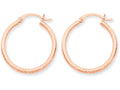 FJC Finejewelers 14k Rose Gold Bright-cut Polished Hoop Earrings