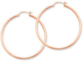 FJC Finejewelers 14k Rose Gold 2mm Polished Hoop Earrings