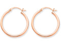 FJC Finejewelers 14k Rose Gold 2mm Polished Hoop Earrings