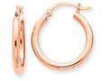 FJC Finejewelers 14k Rose Gold 2.5mm Polished Hoop Earrings