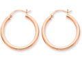 FJC Finejewelers 14k Rose Gold 2.5mm Polished Hoop Earrings