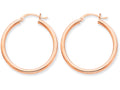 FJC Finejewelers 14k Rose Gold 2.5mm Polished Hoop Earrings