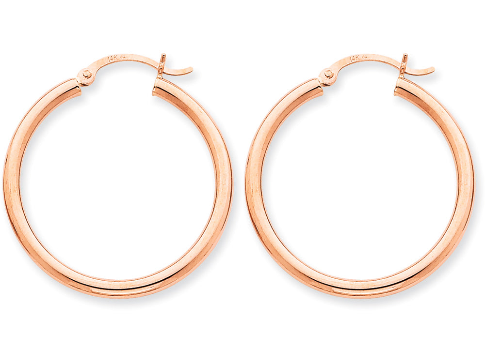 FJC Finejewelers 14k Rose Gold 2.5mm Polished Hoop Earrings