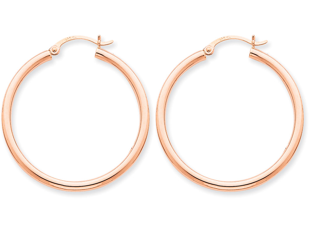 FJC Finejewelers 14k Rose Gold 2.5mm Polished Hoop Earrings