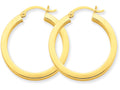 FJC Finejewelers 14k Yellow Gold 3mm Polished Square Hoop Earrings