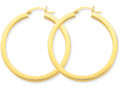 FJC Finejewelers 14k Yellow Gold 3mm Polished Square Hoop Earrings