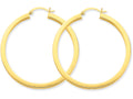 FJC Finejewelers 14k Yellow Gold 3mm Polished Square Hoop Earrings