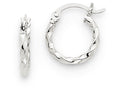 FJC Finejewelers 14k White Gold Twist Polished Hoop Earring