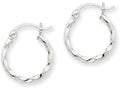 FJC Finejewelers 14k White Gold Twist Polished Hoop Earring