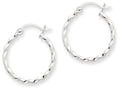 FJC Finejewelers 14k White Gold Twist Polished Hoop Earring