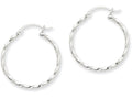 FJC Finejewelers 14k White Gold Twist Polished Hoop Earring