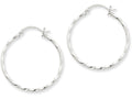 FJC Finejewelers 14k White Gold Twist Polished Hoop Earring