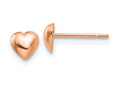 FJC Finejewelers 14k Rose Gold Heart Post Earrings